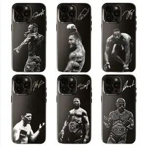 MMA All Legends Signature Legendary Fighters Iconic Black Fight Night Art Tough Case for iPhone 17 Pro Max 16 Air 15 Plus 14 13 12 11 Mini Fight Night Aesthetic Max Drop Armor Shield Cover