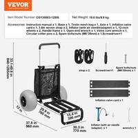 30" x 15" Deck & Wheel 12" - 165LBS Capacity
