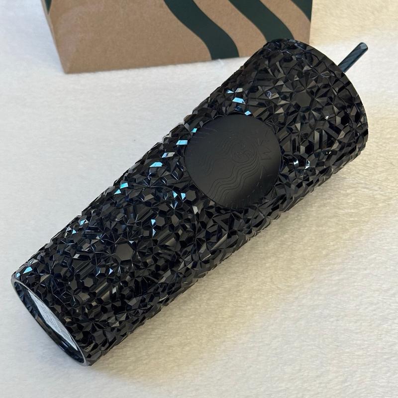 NWT Starbucks Tumbler 2024 Holiday Sparkling Tumbler Navy Diamond Gemstone Venti Cup