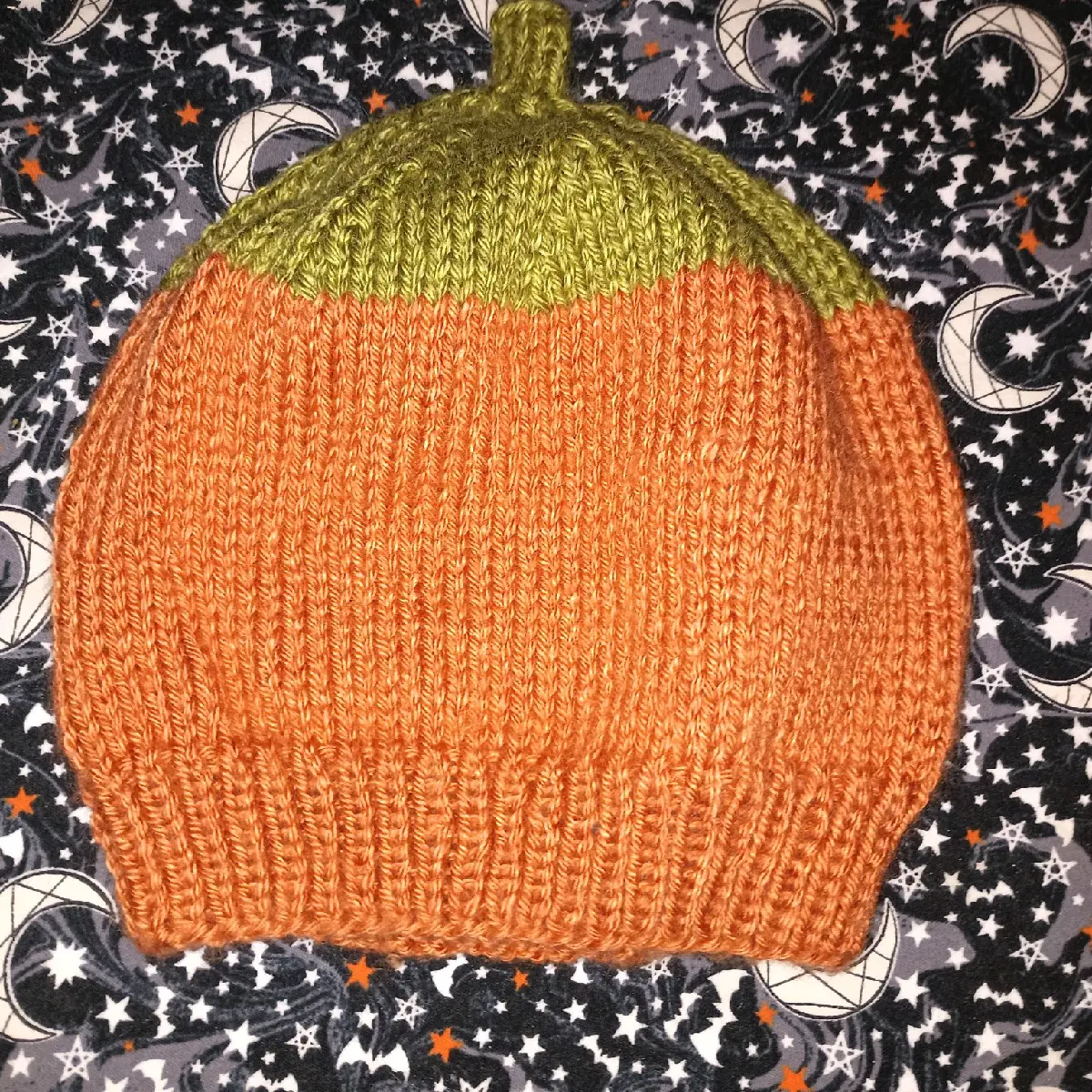crochet pumpkin beanie
