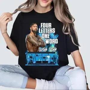 Jey Uso YEET four letters one word T-shirts, Unisex S-5XL Tee, Racing Streetwear Cotton Shirt