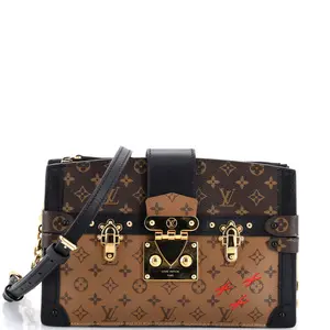 Pre-owned Louis Vuitton Canvas Coated Clutches & Wristlets Trunk Clutch Reverse Monogram Canvas by Rebag