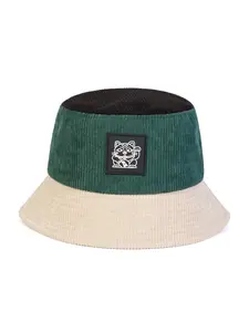 Unisex Woven Bucket Hat, Casual Trendy Hat, Animal Pattern Asymmetrical Design, Casual Fitted Outdoor Sun Protection Cap for Spring & Fall Travel, Animal Hats