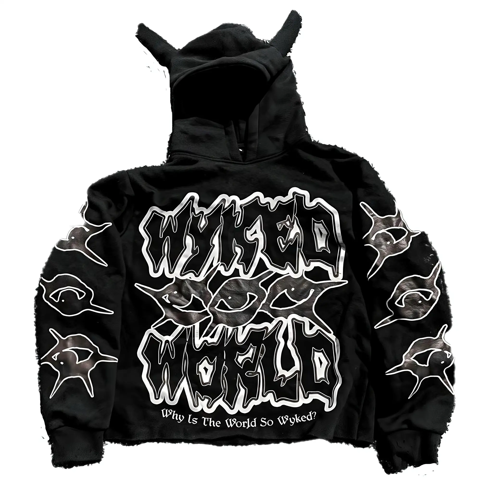 Red Black Baggy Hoodie Harajuku Y2K Funny Printed Pullover with Horn Hat Unisex Christmas Streetwear Soft Fabric Durable Stitching Menswear Shoe Long Sleeve Long Sleeve Tops Sweatshirts Sweater Sneakers Cargo Funny Hoodies Graphic Hoodie Sweatshirt