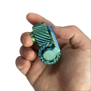 Creative 3D Printed Double Spiral Gear Spinner Unique Fidget Toy for Stress Relief Mixed Color Other Plastic Material
