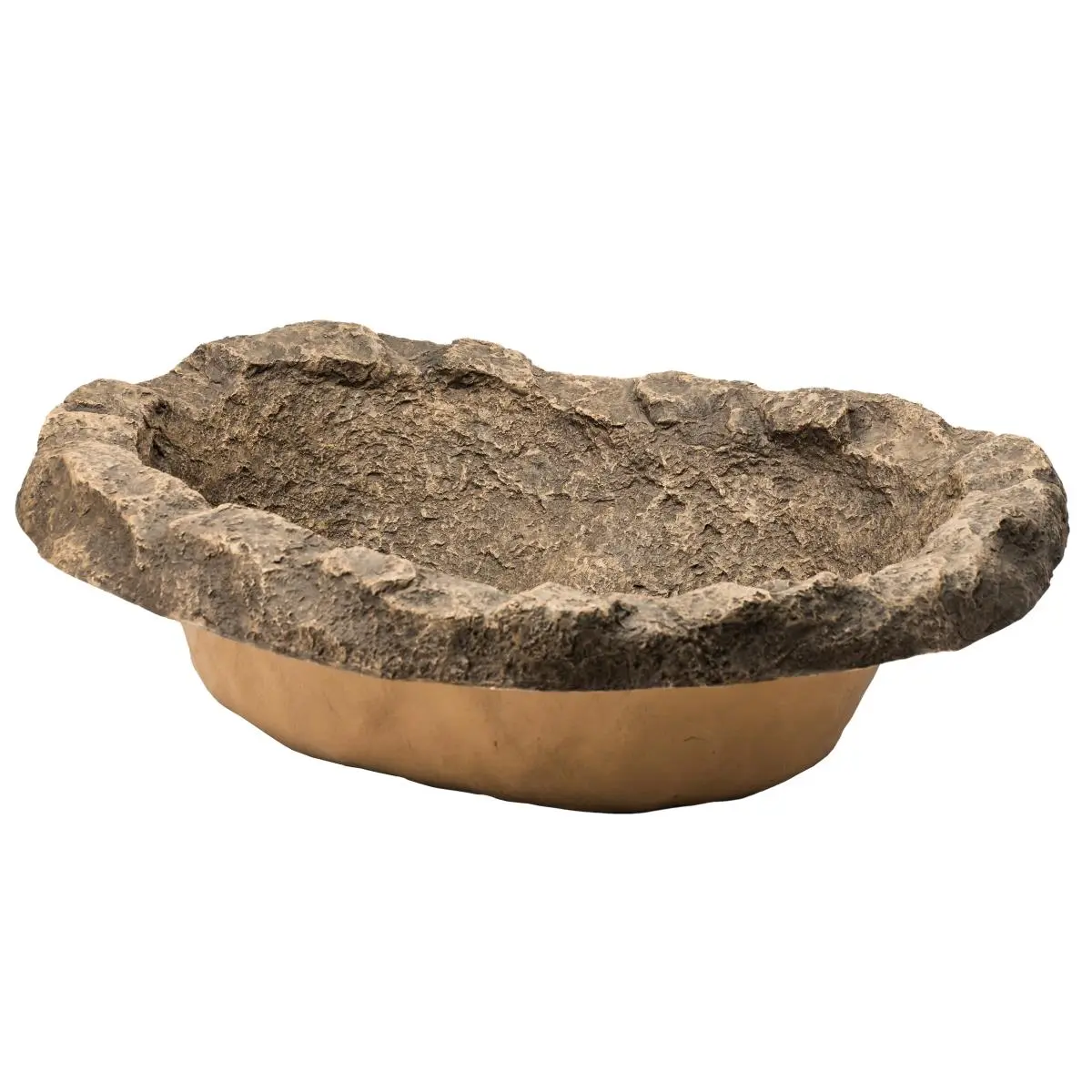 212 MAIN Faux Fiberglass Rock Garden Water Pond - 17 gal Cap, 38in W x 30in D x 12in H, 10 lb, Outdoor Backyards Sandstone Beige Patio Decor, Natural Look, Soothing Sound, Elegant Design, Minimal Setup & Digging, 38' W X 30' D X 12' H
