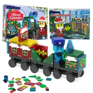 34-Piece Advent Calendar - Christmas Countdown Construction Set for Toddlers | Surprise Blind Box Gift for Boys & Girls | Holiday Party Favors