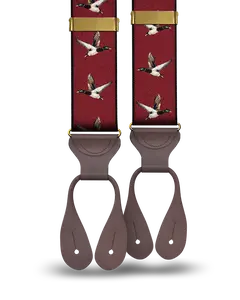 Otsego Duck Suspenders - Deep Red