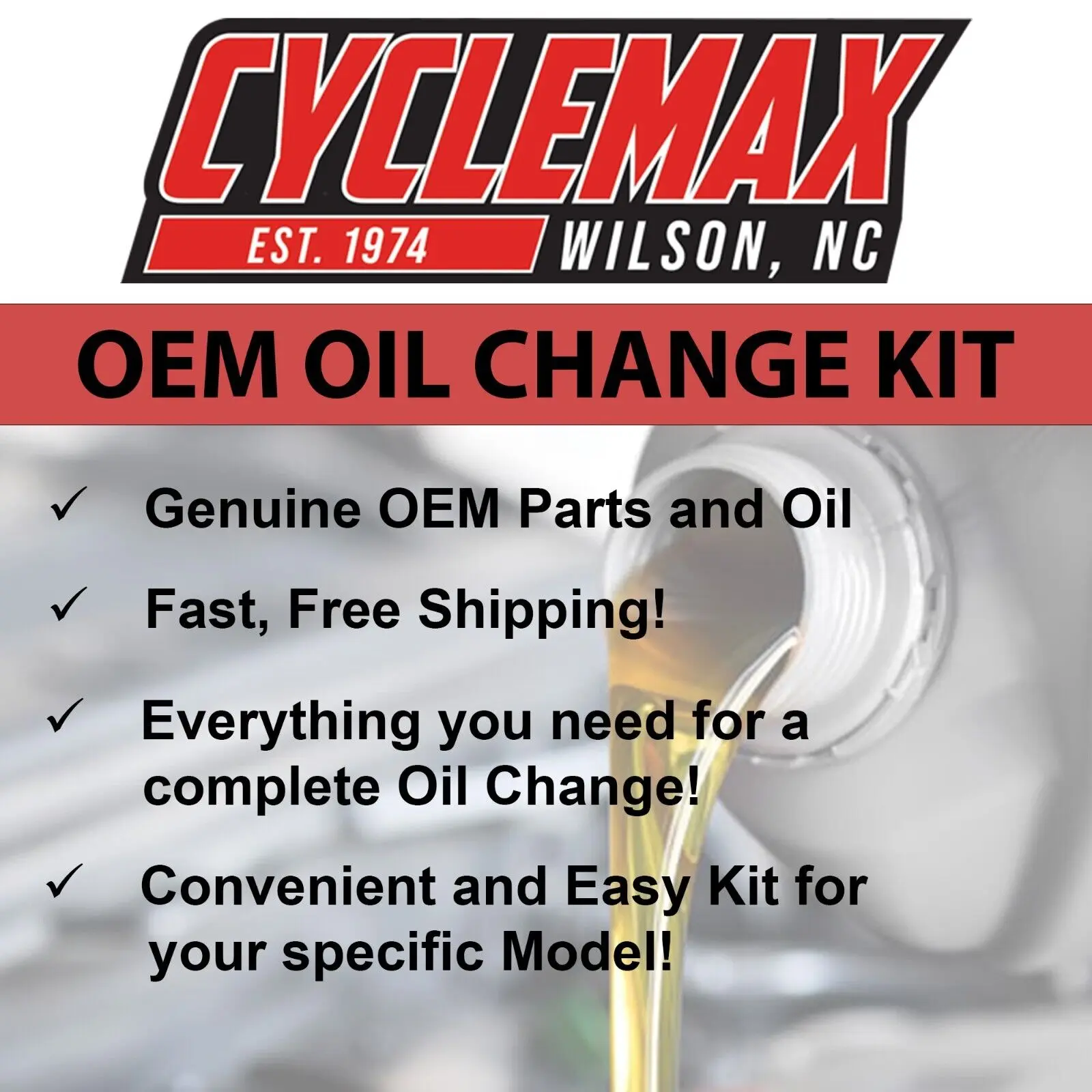 Yamalube Oil Change Kit 10W-40 OEM for Yamaha V-Star Deluxe XVS1300 2013-2017