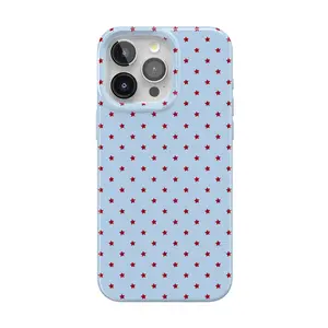 Casely iPhone 15 Pro Max Case | Tiny Stars | Red & Blue | Compatible with MagSafe | Classic Ultra Thin Design