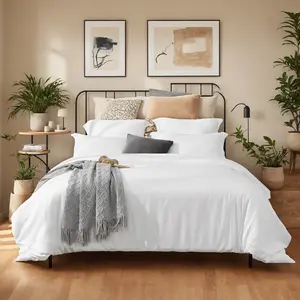 Solid Color 3 Piece Bedding Set- super softMicrofiber hotel series - brushed super soft washable machine washable