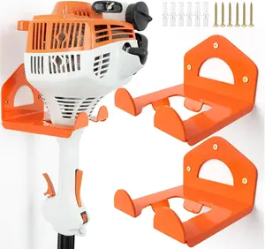 Weed Eater Hanger, Heavy Duty Weedeater Rack Wall Mount, Garage Organization Trimmer Rack for Hedge Trimmer, Garden Tools, Garage, 2 Pack