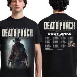 Five Finger Death Punch 20th Anniversary World Tour 2026 North America T shirt