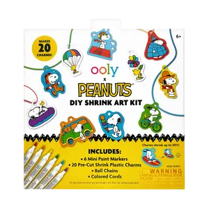 OOLY x Peanuts DIY Shrink Art Kit - 20 Charms 6 Markers