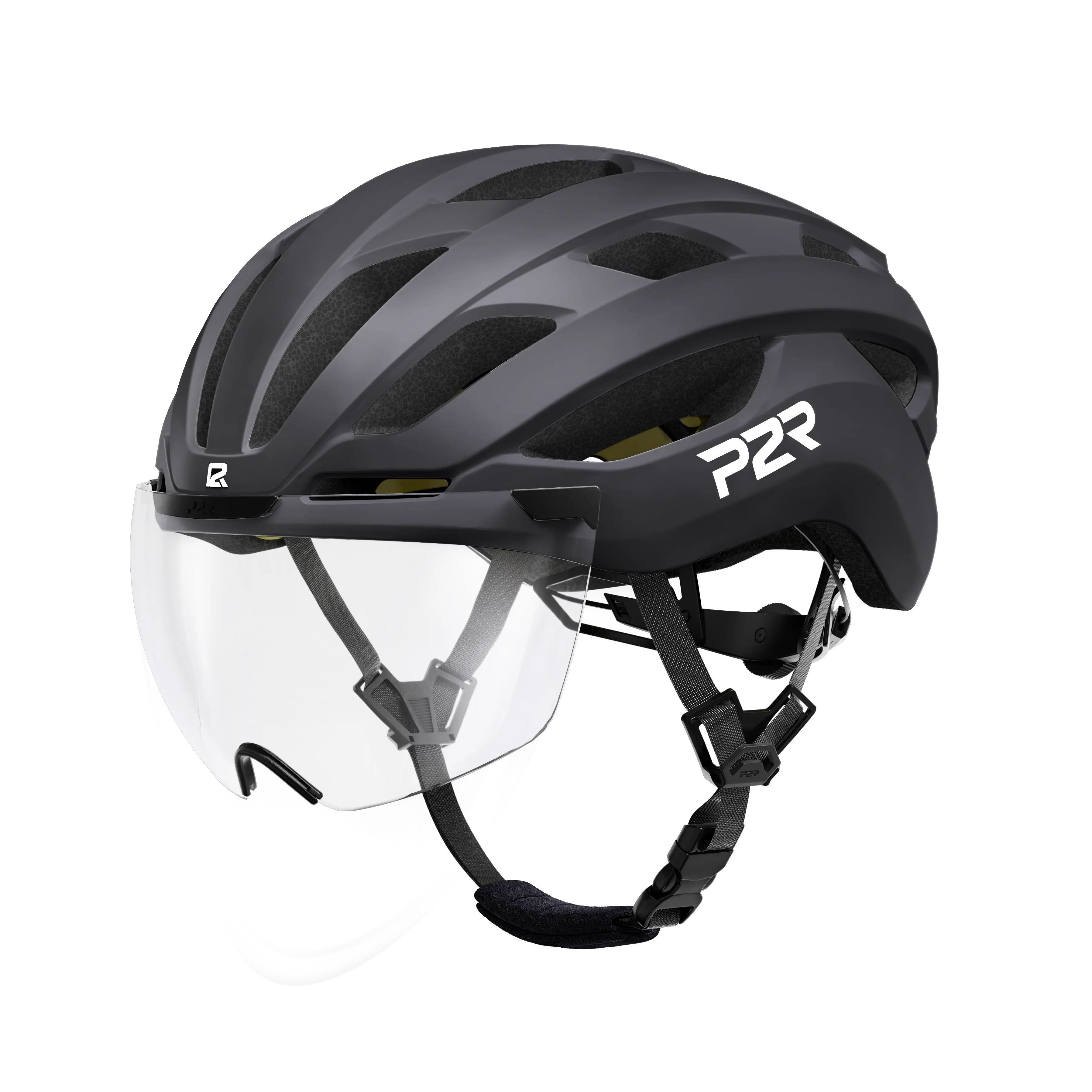 P2R A20 MIPS Bike Helmet for Adults, PC In-mould Protective Gear with Magnetic Photochromic Visor & USB LED Light for City Cycling & Road Riding, CPSC Certified, UV400 Protection, M/S 250g, City Riding