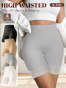 Morelect Women's High-Waisted Shapewear Pants, Breathable Soft No Restriction, Lace Trim, Sizes S-Xxl, Comfortable and Stylish, Everyday
