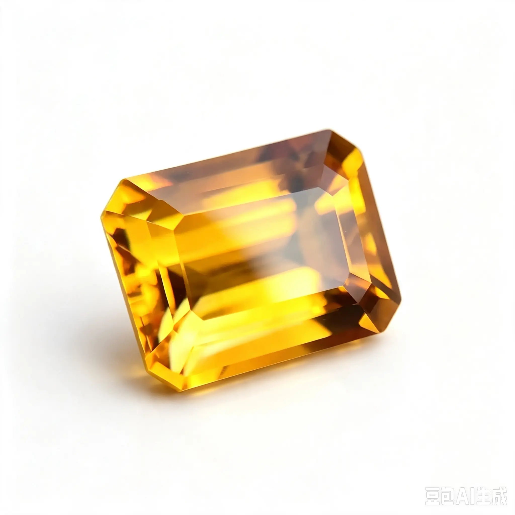 Natural Emerald Cut Citrine With Certificate