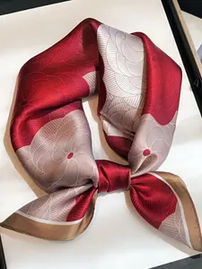Women's Silk Scarf Neck Wrap Smooth Texture Elegant Headscarf Hair Accessory Luxury Gift for Women