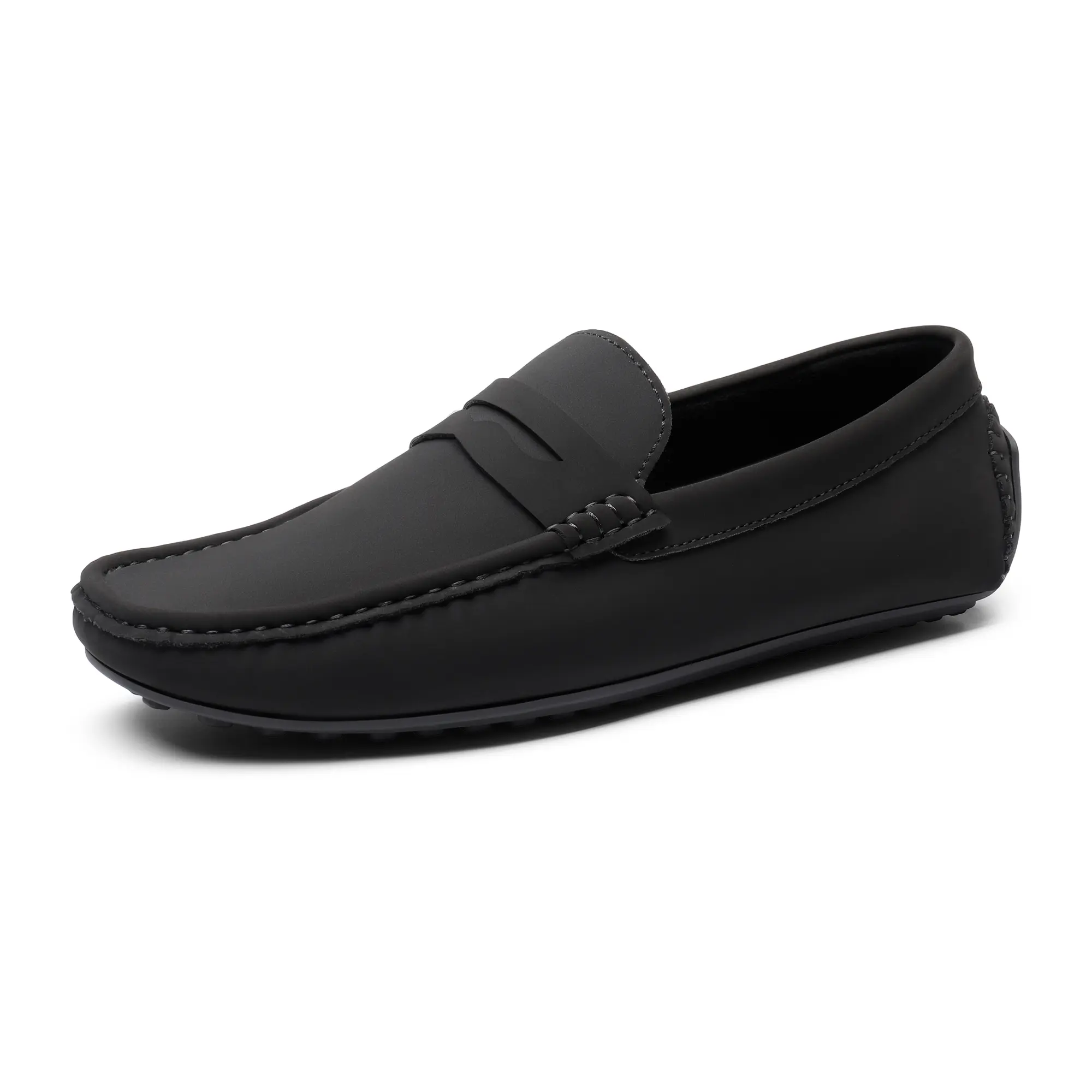 BRUNO MARC Men's Classic Moc-Toe Durable Suede Penny Loafers - Slip-On Flat Shoes with Cushioned Closed-Toe, Anti-Slip PVC Outsole, Business Casual for Walking & Driving, Perfect Gift Choice for Daily Wear
