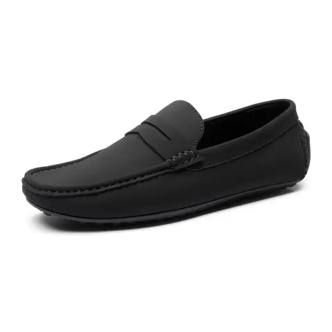 BRUNO MARC Men's Classic Style Below-the-Ankle Suede Moc-Toe Easy On & Off Penny Loafers - Slip-On Flat Walking Shoes, Foam Cushioned Closed-Toe, PVC Anti-Slip Sole, All Seasons Footwear for Business Casual Office & Driving