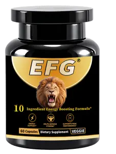 EFG Men’s Power Boost 10-in-1 Energy & Blood Flow Support Maca Shilajit Tongkat Ali Beet Root Ashwagandha Natural Stamina Vitality Supplement for Men 60 Capsules