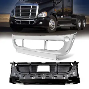 Front Bumper with Chrome Cover Replacement for 2008-2017 Freightliner Cascadia