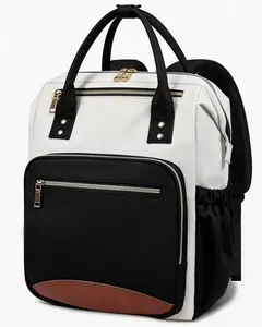 LEFAME Women’s Work & Travel Laptop Backpack, Fits 15.6” Laptop, Wide Opening, Water-Resistant, Large Capacity, Luggage Sleeve, Hidden Anti-Theft Pocket