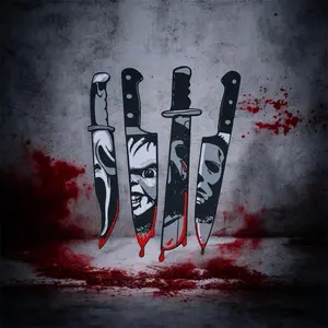 Horror Villians Knife 3D Printed Bookmark Set