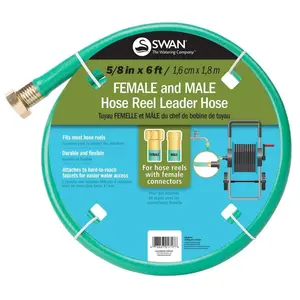 5/8 in. x 6 ft. Light Duty Female and Male Hose Reel Leader Hose