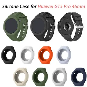 Silicone Case Bumper ForHuawei Watch GT5Pro 46mm Protector Frame Protective Case For Huawei Watch GT5 Pro SmartWatch Accessories