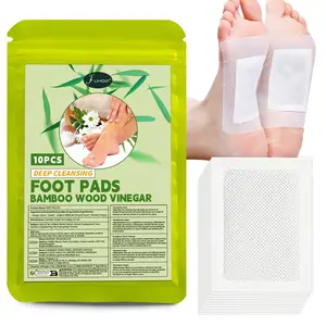 10 foot patches, natural bamboo wood vinegar ginger powder foot care pads, better for use after foot bath
