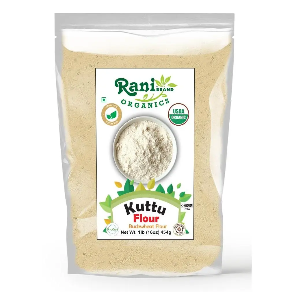 Rani Organic Kuttu (Buckwheat) Flour 16oz (1lb) 454g ~ All Natural | Gluten Friendly | NON-GMO | Kosher | Vegan | Indian Origin | USDA Organic Certified