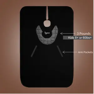 KIDS Black 3 Pound Weighted Cape for Ultimate Comfort and Relaxation During Hair Cutting Sessions Sensory Friendly Autism Calm Therapeutic Barbers Cape Salon Cape Water Resistant- Accesso