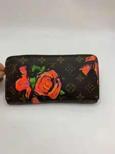 Pre-owned Louis Vuitton 95% New Monogram Roses Graffiti Long Wallet (2008), Classic Monogram Floral Graffiti Design, 19.5cm, No Accessories Included