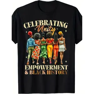 Mens Black History Month TShirt African Pride Tee Featuring African Patterns Ideal for Casual Wear Round Neck Short Sleeve Shirt Cultural Celebration Empowerment Gift