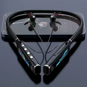 Liu Fei DigitalNeck-Band Wireless Earphones, Neck Hanging Style, Support TF Card, Intelligent Noise Reduction, HD Sound Quality, Comfortable to Wear, 10oomAh, Ultra-long Battery Life, Compact And Portable