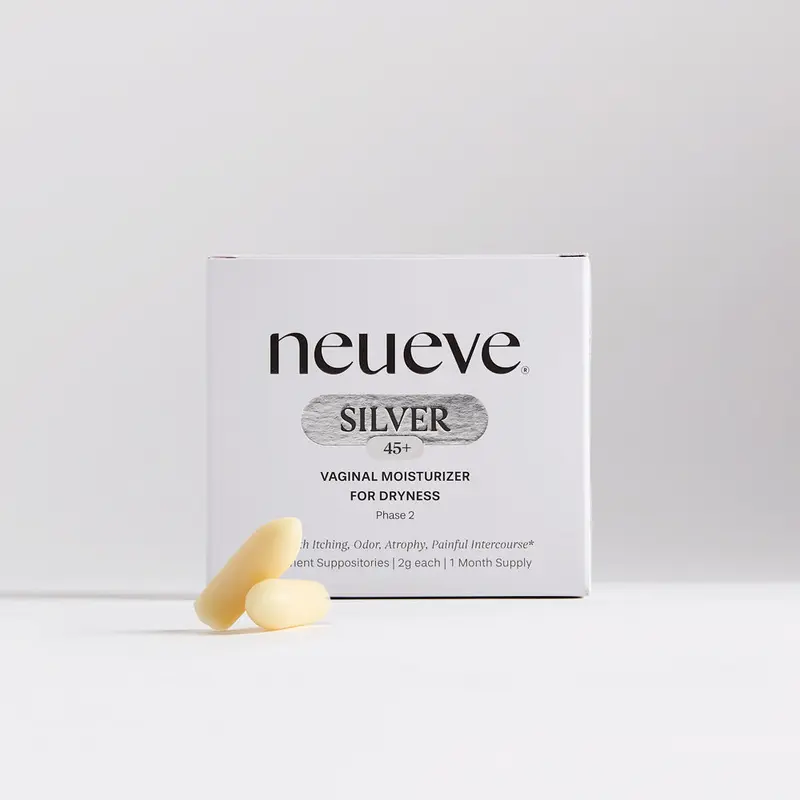 NeuEve Silver 45-55 Feminine Moisturizer, Dryness Relief, Perimenopause Care, Organic Coconut-Chamomile-Evening Primrose Probiotic Natural Estrogen Alternative Pack