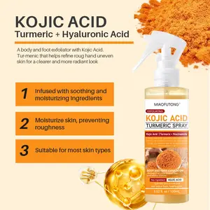 【Mother's Day gift】Turmeric Body Exfoliating Spray for All Skin for Face & Body  Types  Gentle Body Peel Mist to Help Remove Dead Skin and Improve Rough Texture, Suitable for All Skin Types