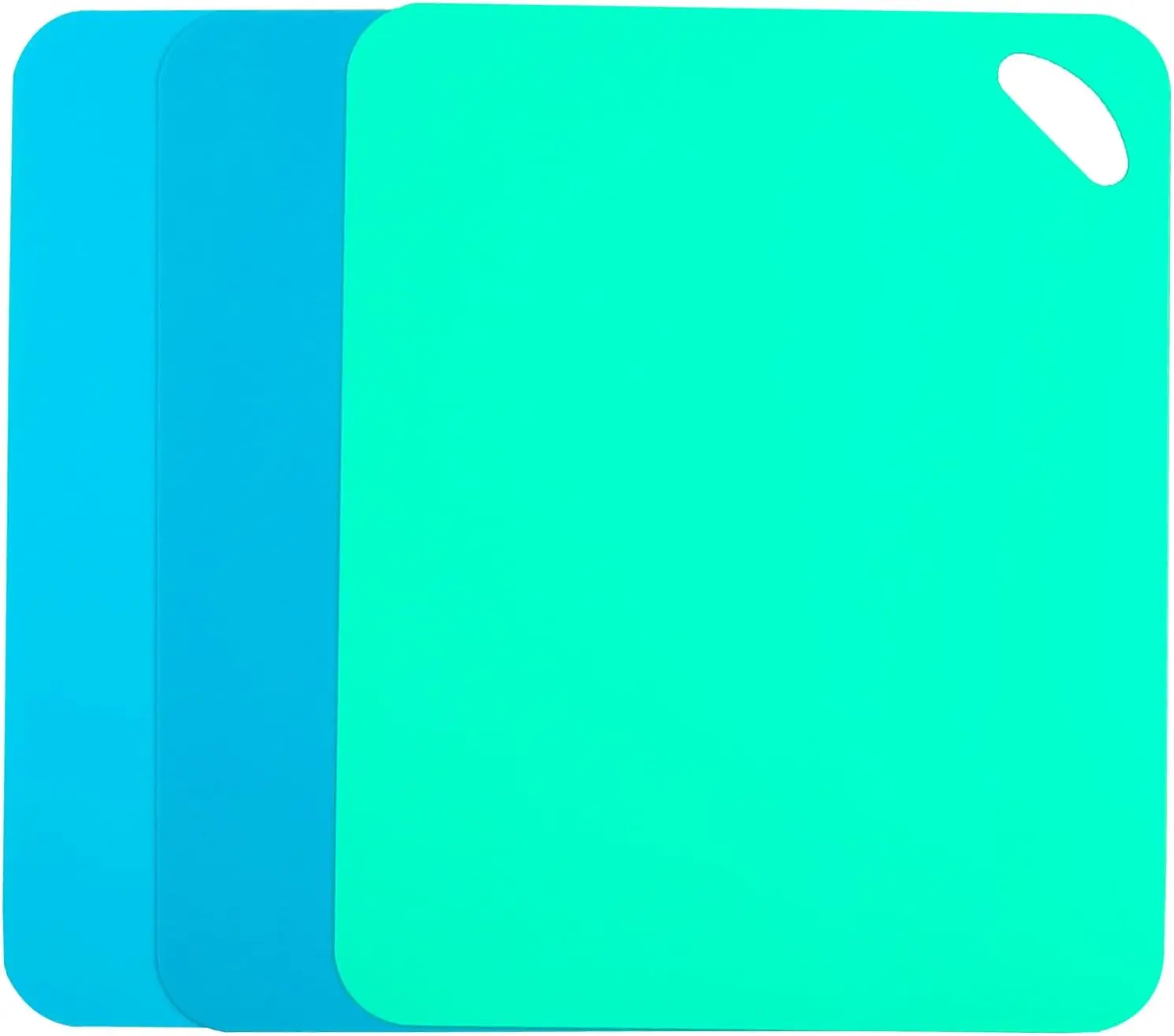 Plastic Flexible Cutting Mats for Kitchen, 3pcs Color Coded Chopping Board Set, Cutting Board Sheet for Kitchen Cooking, Dishwasher Safe