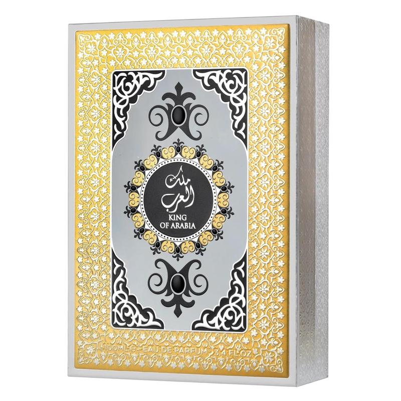 Lattafa Pride King of Arabia 100 ml EDP – Unisex Fragrance with Bergamot, Mint, Black Tea, Ginger, Leather & Vanilla – Warm Spicy Aromatic Scent