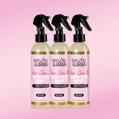 Daily Hair Growth Moisture Mist Spray 3-Pack (240ml Each) - Leave-In Conditioner, Moisturizer, Frizz Control, Haircare Essential for Thicker Fuller Hair Growth