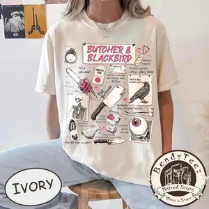 Comfort Colors Butcher and Blackbird Shirt, Brynne Weaver Merch, Rowan and Sloane Tee, Dark Romance Bookish Gift, Leather and Lark, Scythe and Sparrow