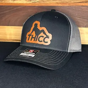 THICC leather patch hat