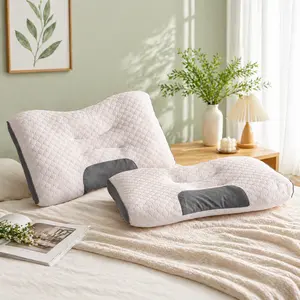 HTA wedge pillow-3D Ergonomic Neck and Shoulder Contour Pillow for Side, Back & Stomach Sleepers, Cervical Neck Support Pillow, Neck & Shoulder Support Bed Pillow (No Pillowcase)