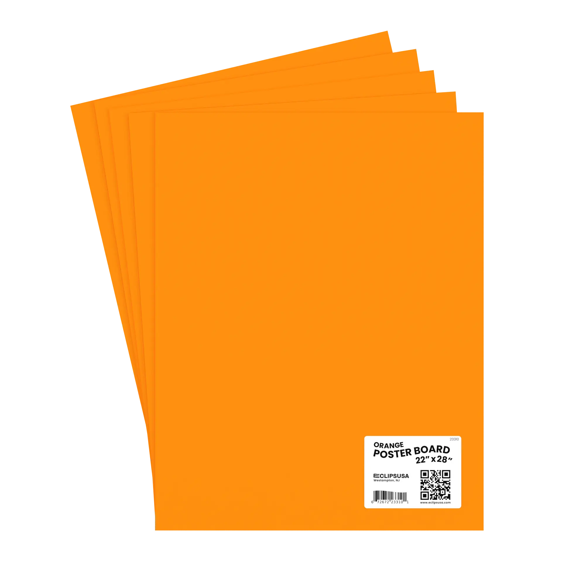Large Orange Poster Boards - 22 X 28 Inches