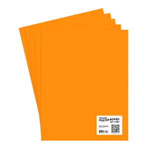 Large Orange Poster Boards - 22 X 28 Inches