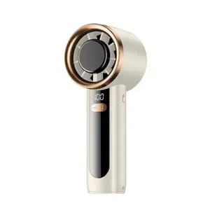 GustGo Handheld Portable Cooling Fan – 100-Level Infinite Speed Control, LED Display & Rechargeable Battery