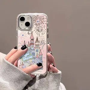 Fireworks Castle Pattern Phone Case for IPhone 11/12/13/14/15/16 Pro/Pro Max/Plus