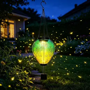New Hot Air Balloon Solar Lantern, Hummingbird Hot Air Balloon Lantern, Outdoor Waterproof Hanging Light, Perfect Gift for Women, Lovers, Moms, Outdoor Garden Lights