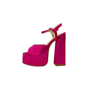 Madison Fuchsia Platform High Heels for Petite Feet